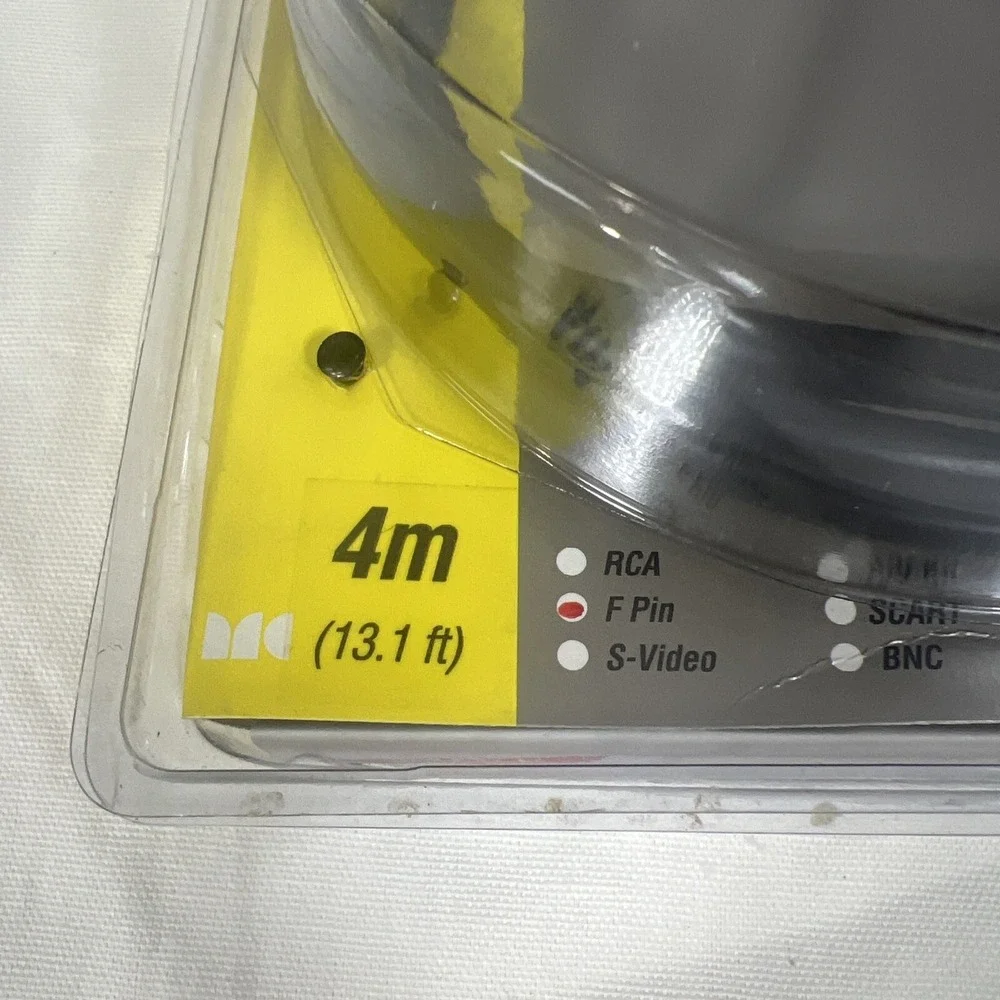 Monster Video Cable 2 Interconnect Cable 4m/13.1 ft, F-Pin CATV 75 RF Antenna